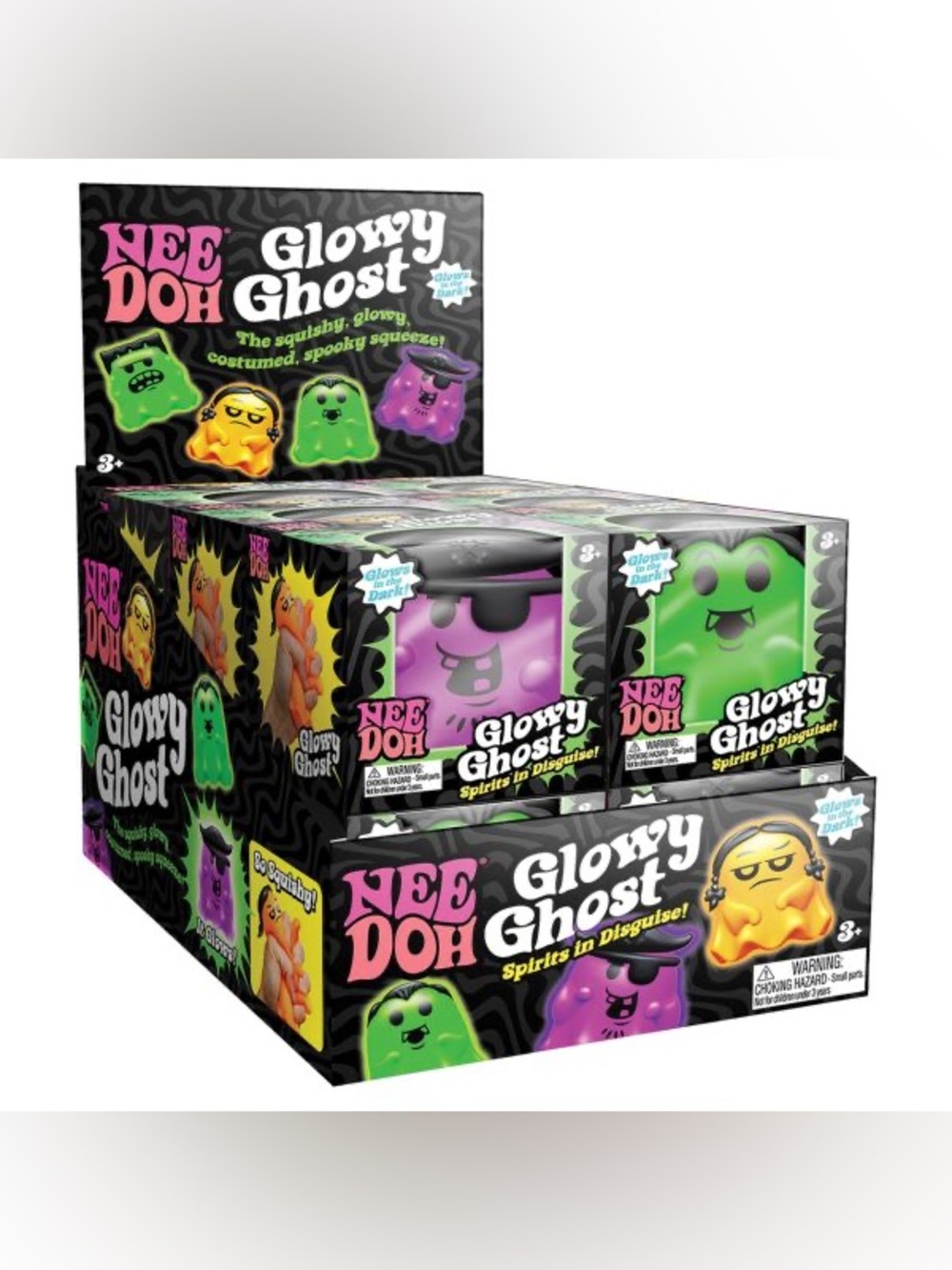 Needoh Glowy Ghost Halloween Squishy Fidget Glow in the Dark NEW SHIPS TODAY! - Picture 8 of 9